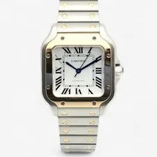 Cartier — Cartier Santos Medium With Extra Strap 2022 Warranty Box 155431935 — Watch — resale