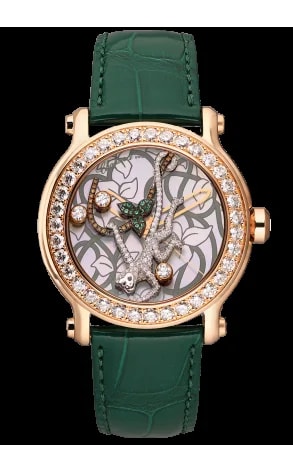 Worldofluxuryus — Chopard Happy Diamonds Animal World 18K Rose Gold & Diamonds Lady's — Watch — resale