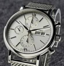 IWC — IWC Portofino Chronograph IW391028 42mm Silver Dial Automatic Box Papers — Watch — resale