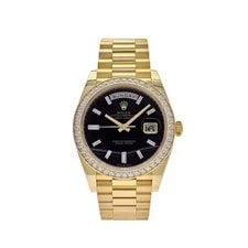 Rolex — Rolex Day-Date 40 228348RBR Yellow Gold Diamond Bezel Black Onyx Dial (2025) — Watch — resale