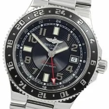 Breitling — Breitling A32380 Superocean GMT Date Automatic Black Stainless Steel — Watch — resale