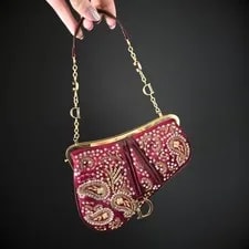 Dior — Dior Saddle Limited Edition Mini Frame Beaded Sequin 2002 Runway — Handbag — resale