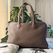 Victoria — Hermes Victoria 35 II Etoupe Taurillon Clemence — Handbag — resale