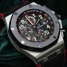 Audemars Piguet — Audemars Piguet Royal Oak Offshore Chronograph Black Steel Full SET 26420SO — Watch — resale