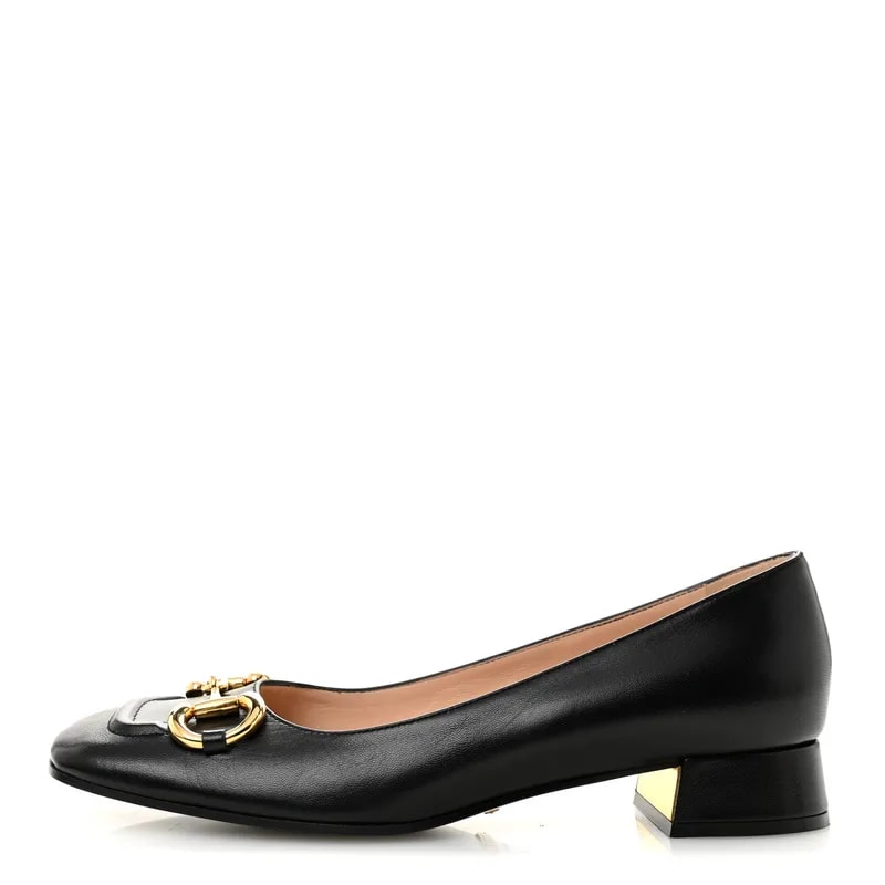 Gucci — Malaga Kid Horsebit Ballet 25mm 40 — Designer Shoe — resale