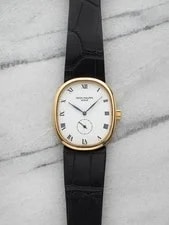 Patek Philippe — 1980s Patek Philippe Ellipse 18K YG 3948 Manual White 29mm — Watch — resale