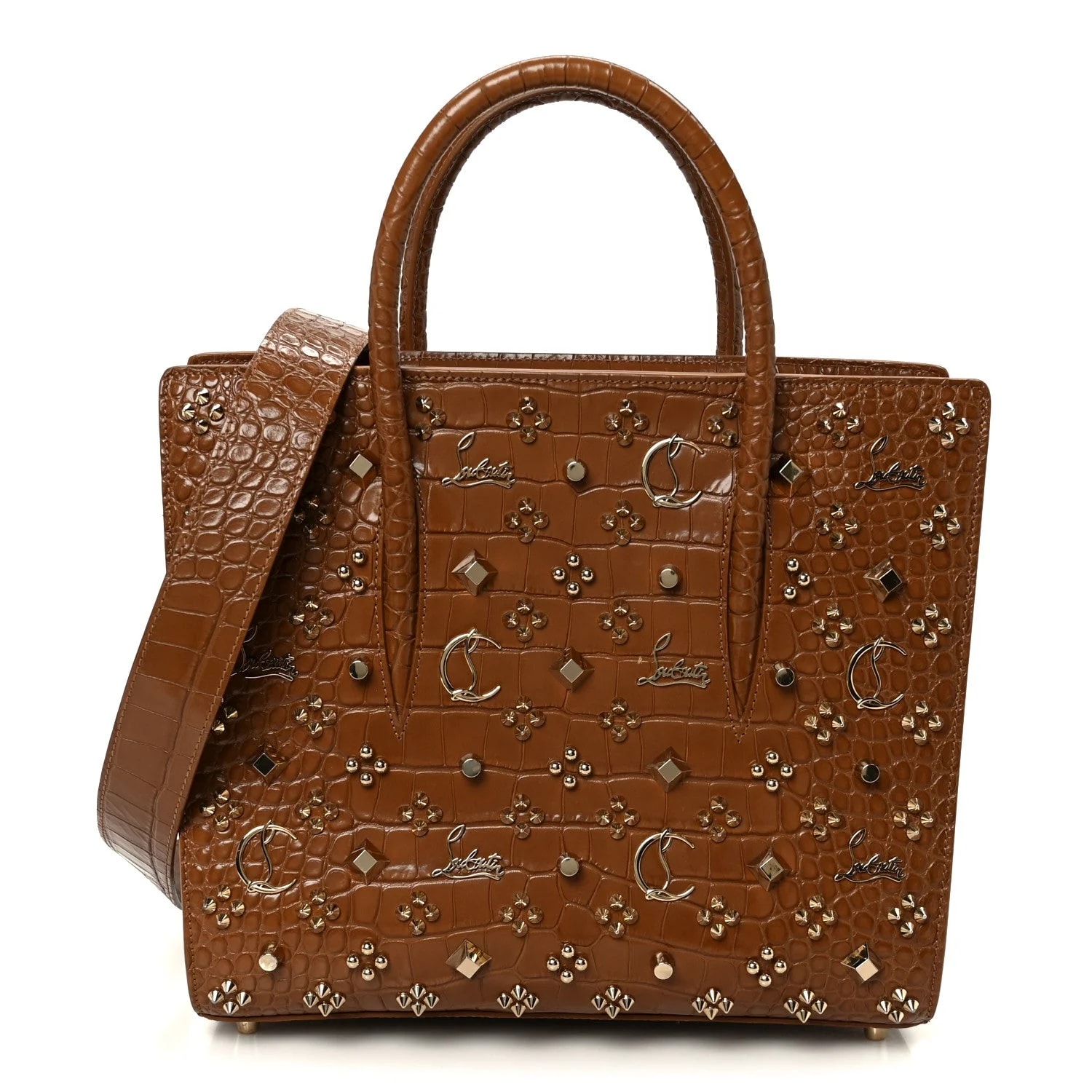 Christian Louboutin — Embossed Studded Medium Paloma — Handbag — resale