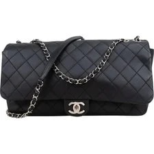 Chanel — Chanel Raincoat Single Flap Crossbody Coco CC — Handbag — resale
