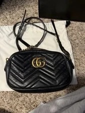 Gucci — Gucci GG Marmont Chevron Zip Dust — Handbag — resale