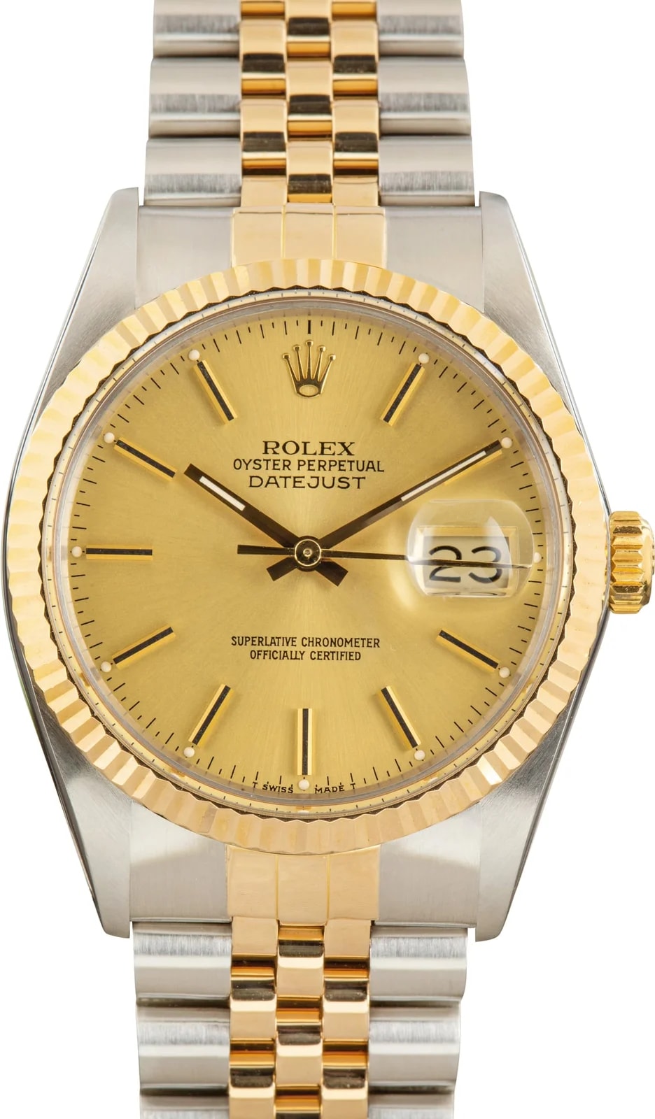 Rolex — 191021 Two-Tone Rolex Datejust 36 Ref 16013 Champagne Dial — Watch — resale