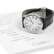 Cartier — Cartier Ronde Solo LM W6700255 36mm SS/Leather Silver #C16795 — Watch — resale