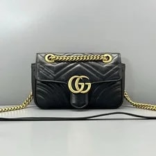 Gucci — 100% Authentic Gucci GG Marmont /Crossbody Chain — Handbag — resale