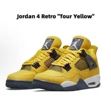 Air Jordan — Air Jordan 4 Retro "Tour " Lightning Mid Top — Sneaker — resale