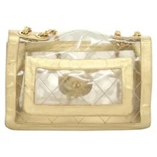 Chanel — Chanel Classic Single Flap Quilted Applique Clear — Handbag — resale
