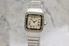 Cartier — Cartier Santos Galbee Small Steel & 18K Yellow Gold Quartz 24MM 1057930 — Watch — resale