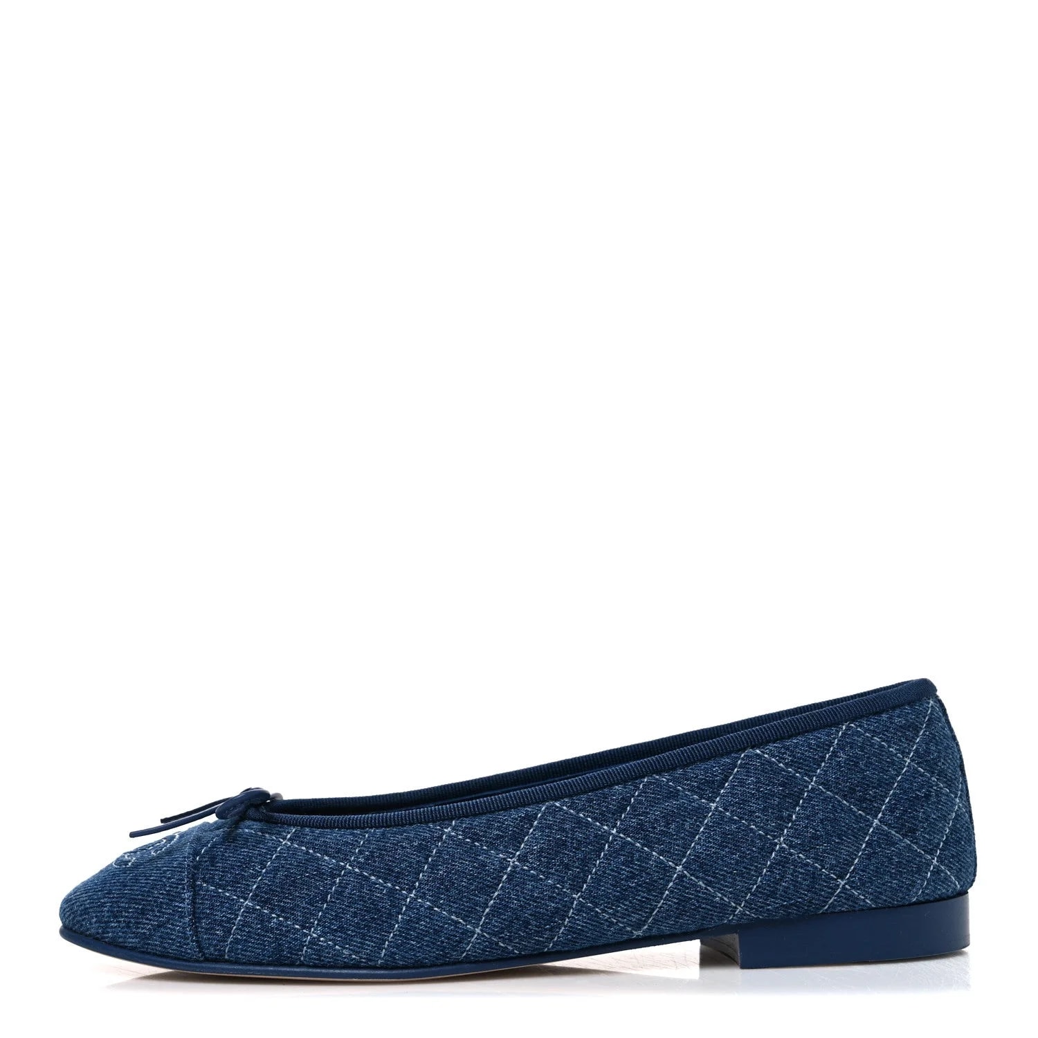Chanel — Washed Cap Toe CC Ballerina 38 — Designer Shoe — resale