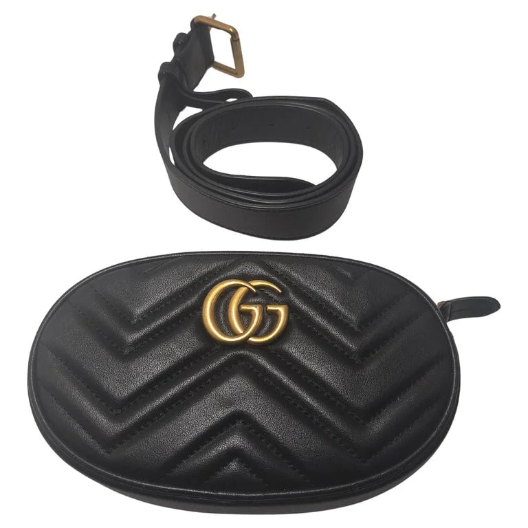Gucci — Gucci Marmont Metal Hardwear Oval GG Belt Bag — Clothing — resale