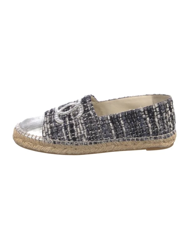 Chanel — Interlocking CC Logo Espadrilles — Designer Shoe — resale