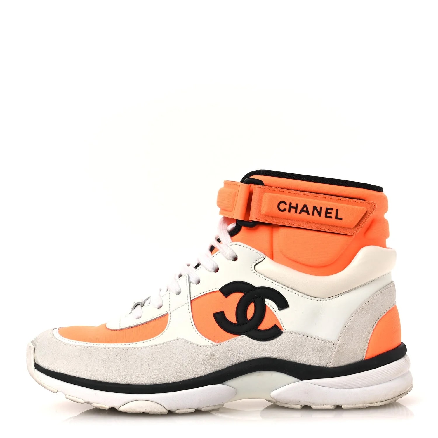 Chanel — Neoprene High Top CC 39 Fluo — Sneaker — resale