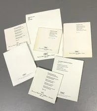 IWC — Original IWC Instruction Booklets & 2001 Price List — Watch — resale