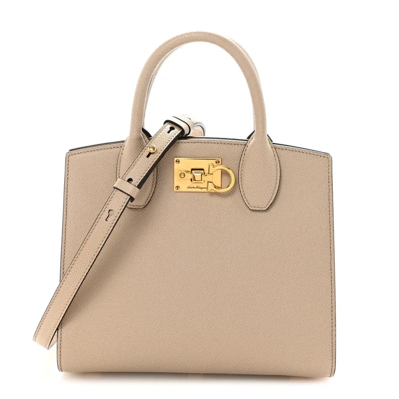 Salvatore Ferragamo — Small the Studio Box Daino — Handbag — resale