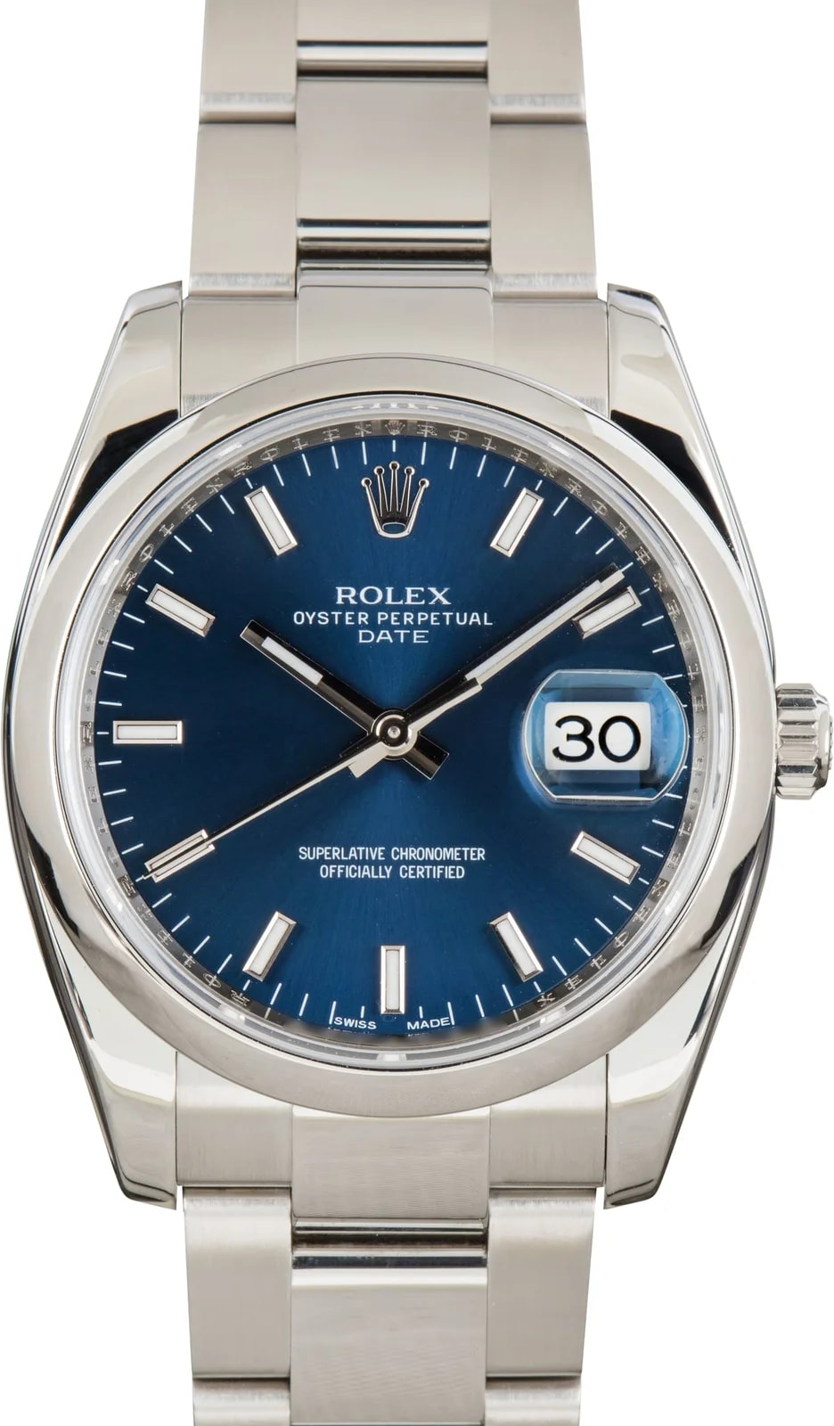 Rolex — Rolex Date Ref 115200 Blue Dial — Watch — resale