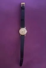 IWC — IWC Gold Analog Manual Wind Black Leather Strap — Watch — resale