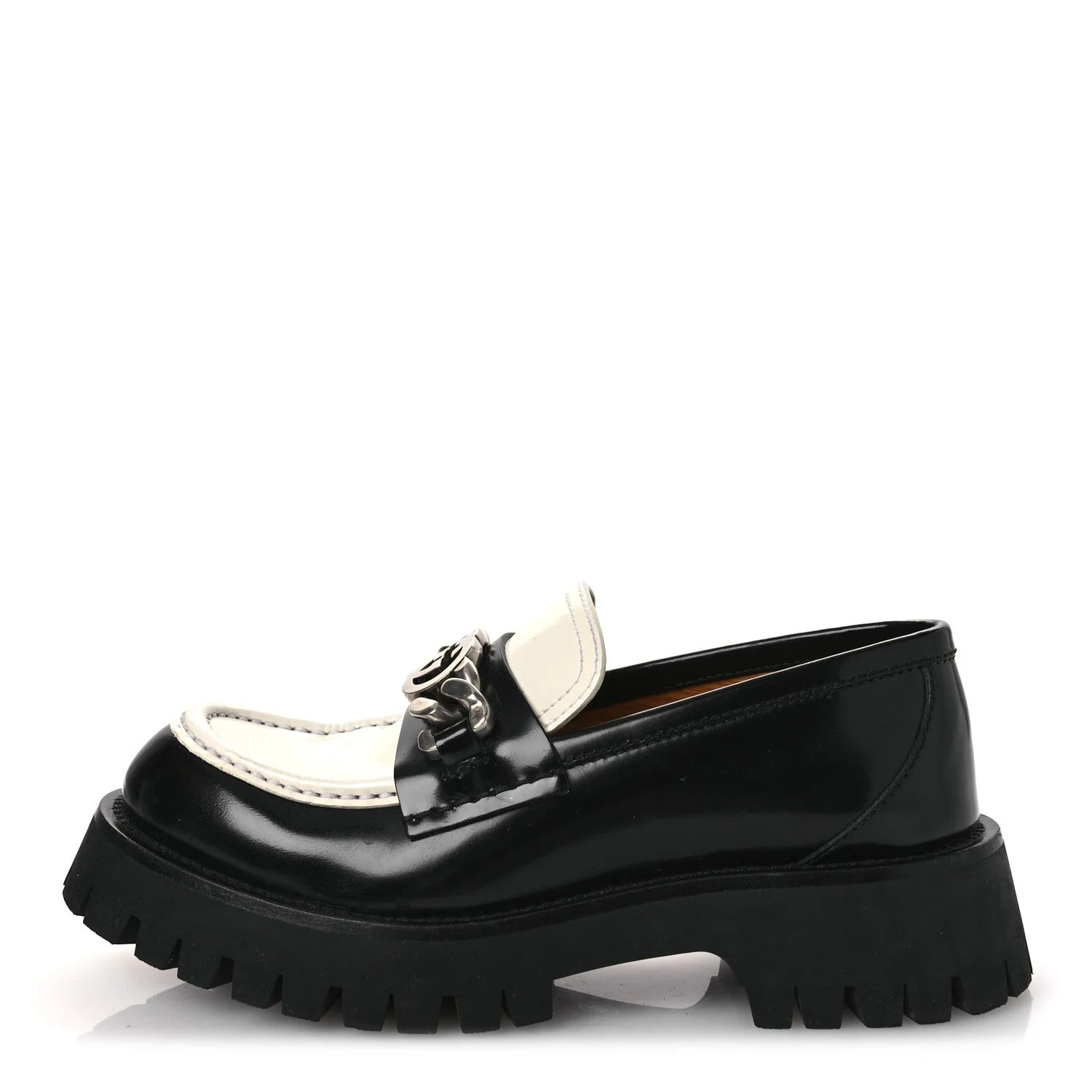 Gucci — Cordovan Lux Interlocking G Platform Lug Sole 36 — Designer Shoe — resale