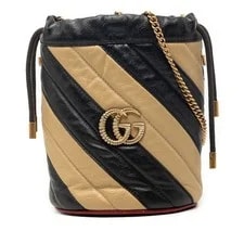 Gucci — Gucci Mini GG Marmont Matelasse Diagonal Torchon Bucket — Handbag — resale