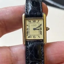 Cartier — Cartier Tank Quartz Ref 6601 Gold Plated Over Sterling Silver — Watch — resale