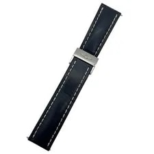 Breitling — Breitling Genuine D-Buckle Siler Stainless Steel Leather Belt Nay 22-20mm — Watch — resale