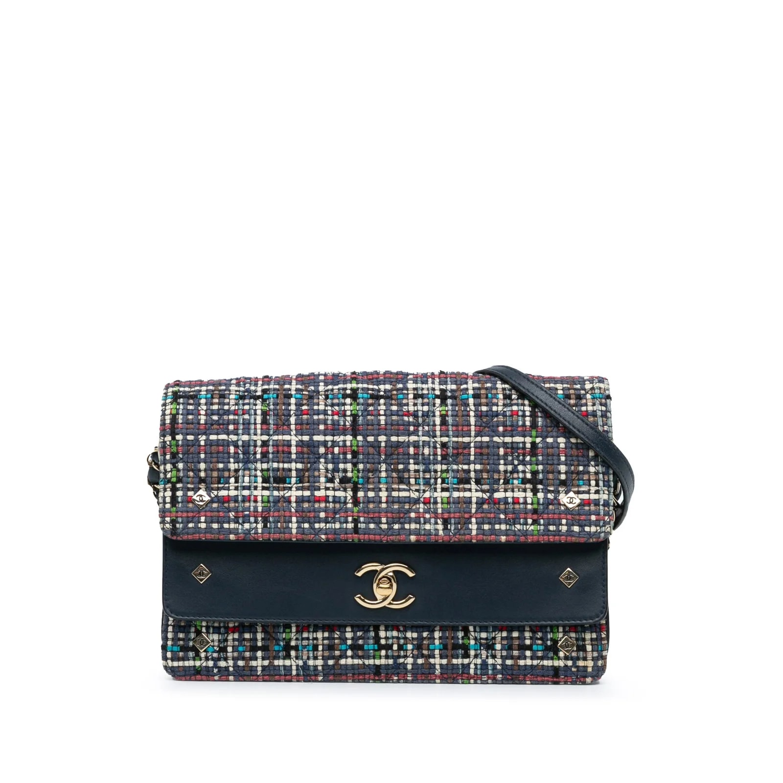 Chanel — Medium CC Mixed Fibers and Double Flap — Handbag — resale