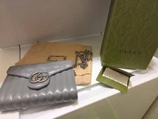 Gucci — Gucci GG Marmont Small Chain Wallet HW, Dust & Box — Handbag — resale