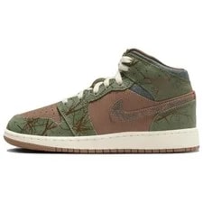 Air Jordan — Air Jordan 1 Mid GS Treeline FQ8101-200 — Sneaker — resale