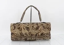 Fendi — Fendi Embossed Tooled Jumbo Baguette Y2K FW01 Runway — Handbag — resale