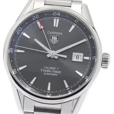 Tag Heuer — TAG Heuer WAR2012.BA0723 Carrera Twin Time Caliber 7 Date Automatic S With — Watch — resale