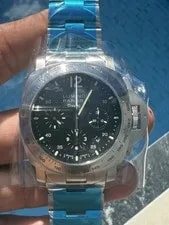 Panerai — Panerai Luminor Daylight PAM 00236 44mm Steel Chronograph Black Dial Bracelet — Watch — resale