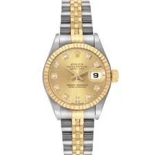 Rolex — Rolex Datejust 26 Steel Yellow Gold Champagne Diamond Dial 79173 — Watch — resale