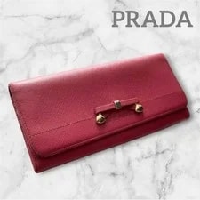 Prada — Prada Ribbon Long Wallet From Japan — Handbag — resale