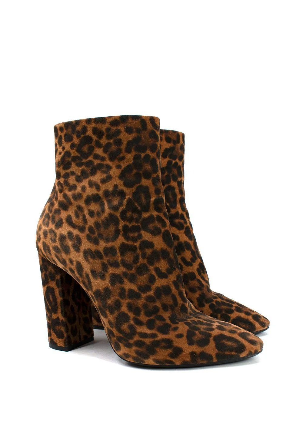 Saint Laurent — Saint Laurent Lou Leopard Print Ankle — Designer Shoe — resale