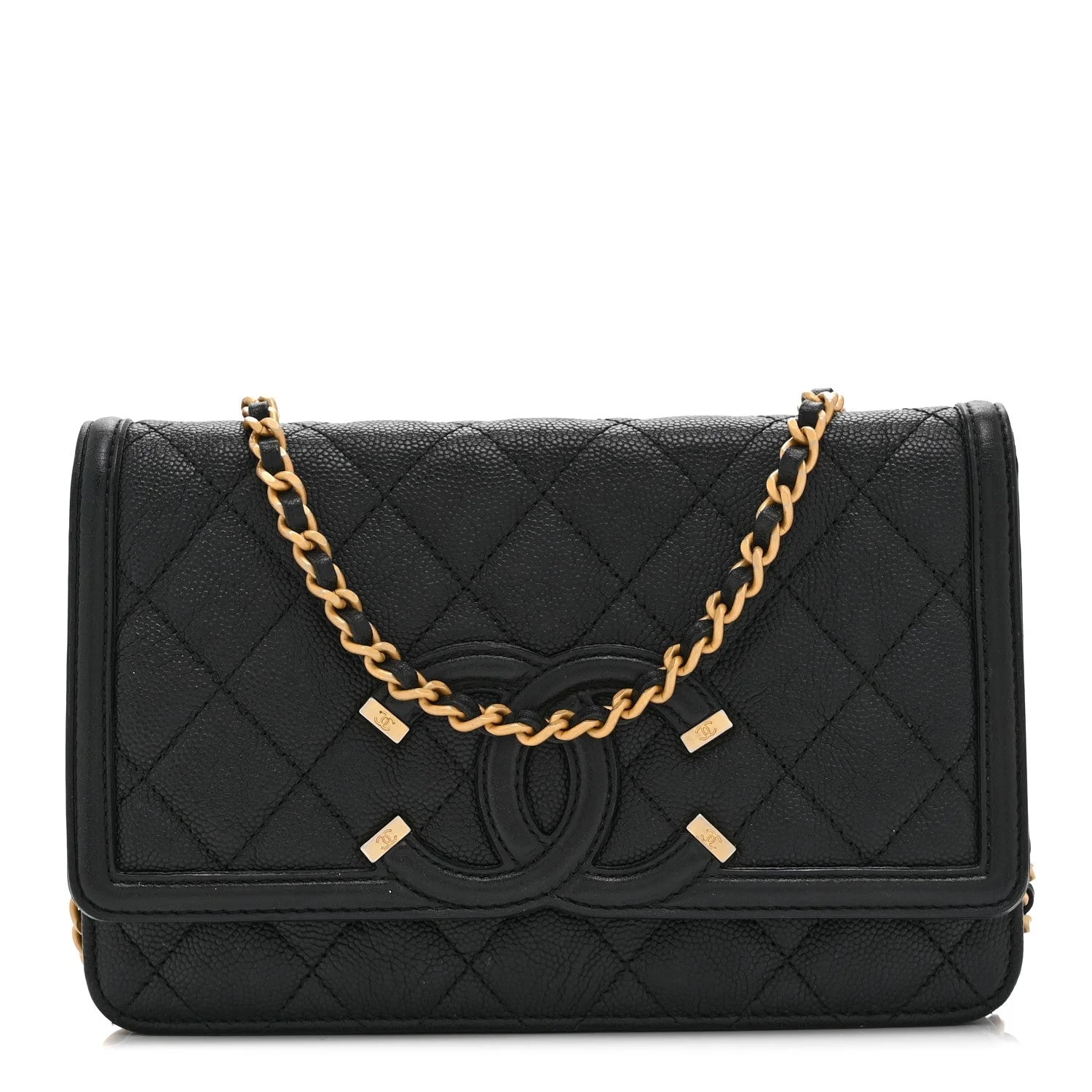 Chanel — CC Filigree Wallet on Chain WOC — Handbag — resale