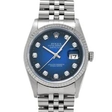 Rolex — Rolex Datejust 16234G 36mm Stainless Steel Blue #WW1474 — Watch — resale