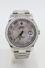 Rolex — Rolex Datejust 126300 Stainless Steel Custom Diamond (C31025529) — Watch — resale