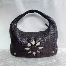 Bottega Veneta — Bottega Veneta BV Flower Veneta Dark Regular Hobo — Handbag — resale