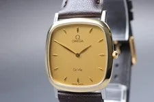 Omega — Omega de Ville 1365 Quartz Gold Dial Square From Japan — Watch — resale