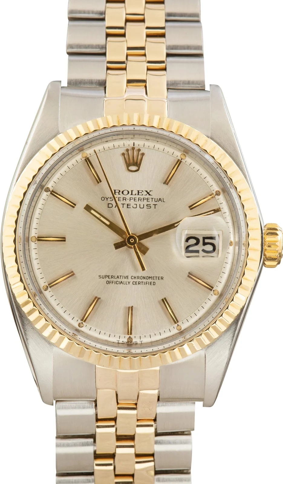 Rolex — Two Tone Rolex Datejust 36 Silver Dial Ref 1601 — Watch — resale