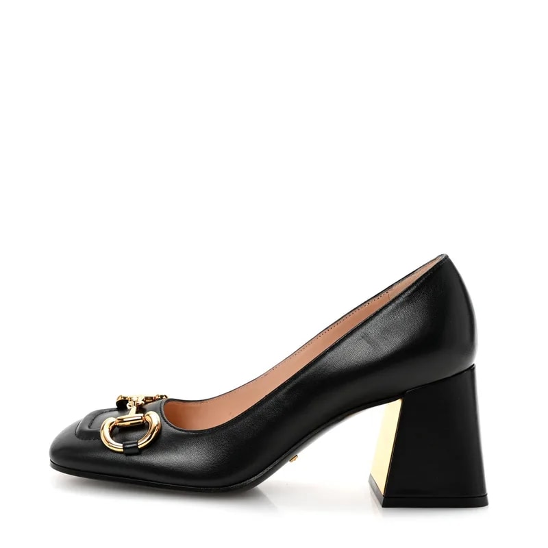 Gucci — Malaga Kid Horsebit 75mm 37 — Designer Shoe — resale