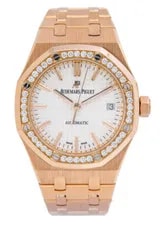 Audemars Piguet — Audemars Piguet Royal Oak 37mm Rose Gold Diamond Bezel 15451OR.ZZ.1256OR.01 — Watch — resale