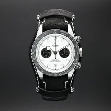 Tudor — Tudor Black Bay Chrono 79360N 41mm White Panda Dial Leather Strap — Watch — resale