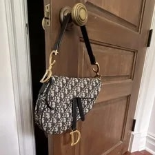 Dior — Dior Saddle Flap Top Handle D Charm Strap — Handbag — resale
